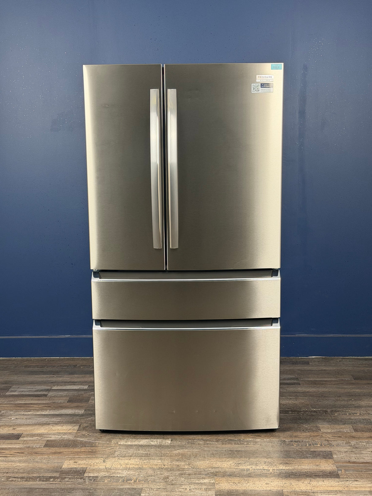 Frigidaire - Gallery 36 in. 27.2 cu. ft. 4 Door French Door Standard Depth Refrigerator, Stainless Steel w/Internal Water Dispenser