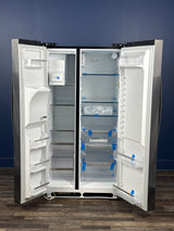 Frigidaire - Gallery 36 in. 26 cu. ft. Standard Depth Side by Side Refrigerator in Smudge-Proof Black Stainless Steel, ENERGY STAR