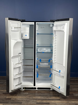 Frigidaire - Gallery 36 in. 26 cu. ft. Standard Depth Side by Side Refrigerator in Smudge-Proof Black Stainless Steel, ENERGY STAR