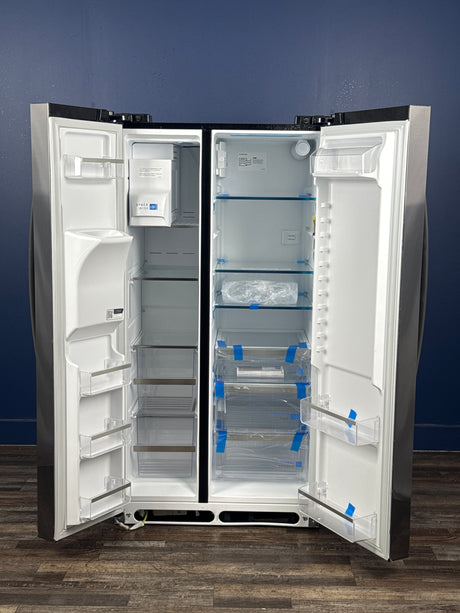 Frigidaire - Gallery 36 in. 26 cu. ft. Standard Depth Side by Side Refrigerator in Smudge-Proof Black Stainless Steel, ENERGY STAR