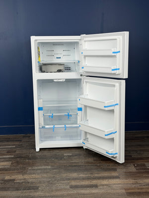 Frigidaire - 27.6 in. 14 cu. ft. Frost Free Top Freezer Refrigerator in White with EvenTemp Cooling System