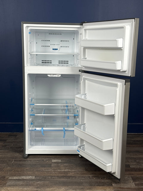 Frigidaire - 27.6 in. 14 cu. ft. Top Freezer Refrigerator in Fingerprint-Resistant Stainless Look, ENERGY STAR