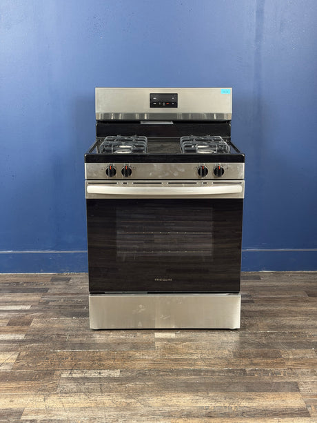 Frigidaire - 30 in. 4-Burner Freestanding Gas Range in Stainless Steel with Even Baking Technology