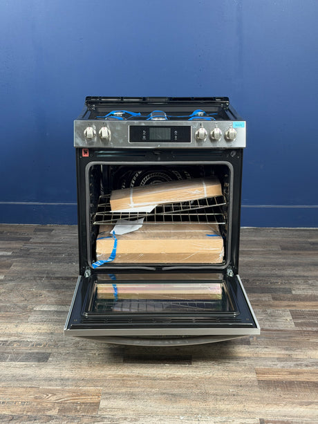 Frigidaire - Gallery 30 in. 6 cu. ft. 5 Burner Slide-In Gas Range with Total Convection and Air Fry, Smudge Proof Stainless Steel
