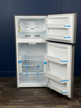 Frigidaire - 27.6 in. 14 cu. ft. Top Freezer Refrigerator in Fingerprint-Resistant Stainless Look, ENERGY STAR