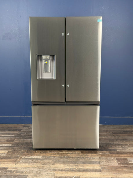 Samsung - 36 in. 31 cu. ft. 3-Door Standard Depth French Door Refrigerator in Stainless Steel w/External Water and Ice Dispenser