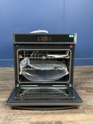 Frigidaire - Gallery 30 in. Single Electric Built-In Wall Oven with Total Convection in Smudge-Proof Black Stainless Steel