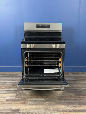 Frigidaire - 30 in. 5 Element Freestanding Electric Range in Stainless Steel with EvenTemp and Steam Clean