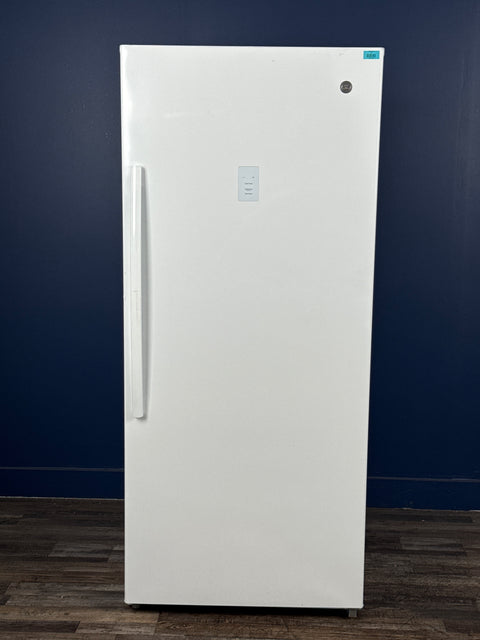 GE - Garage Ready 21.3 cu. ft. Frost Free Defrost Upright Freezer in White