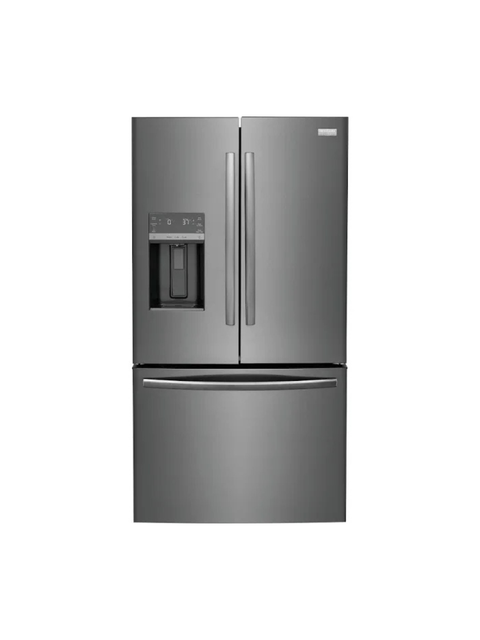 Frigidaire - 36 in. Gallery 28 cu. ft. Standard Depth French Door Refrigerator in Smudge-Proof Black Stainless Steel
