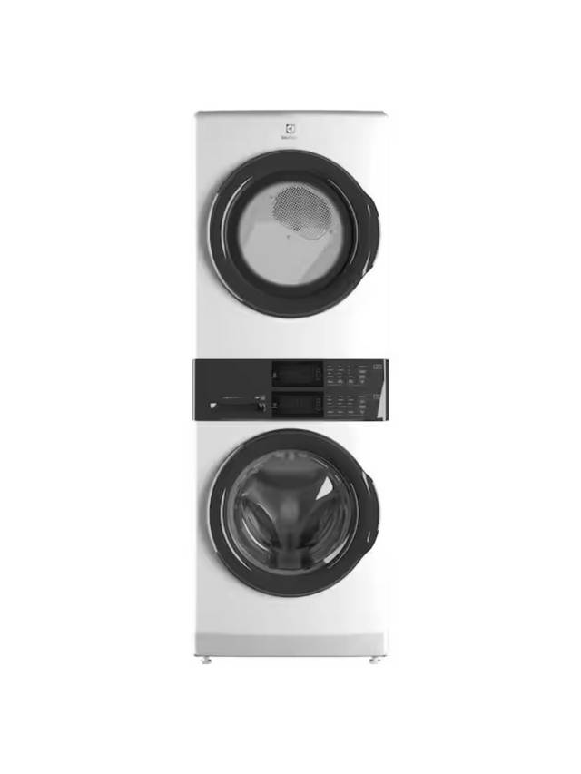 Electrolux - 4.4 cu. ft. Stacked Washer and 8.0 cu. ft. Electric Dryer Laundry Tower in White with LuxCare Wash, Energy Star