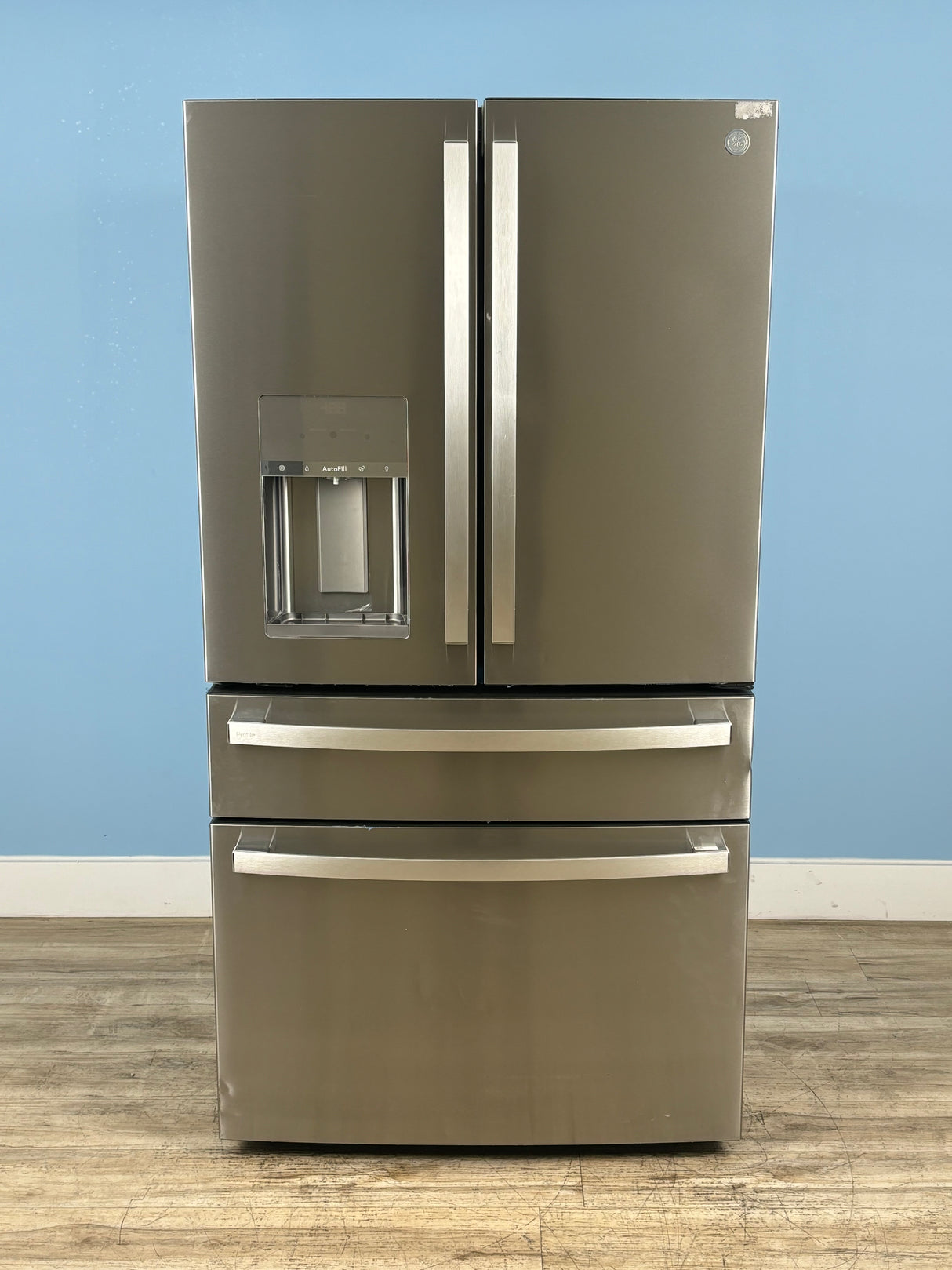 GE Profile - Profile 27.9 cu. ft. Smart 4-Door French Door Refrigerator with Door-in-Door in Fingerprint Resistant Stainless Steel