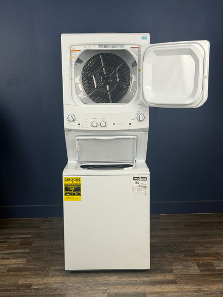 GE - 3.8 cu. ft. Washer 5.9 cu. ft. Gas Dryer Combo in White
