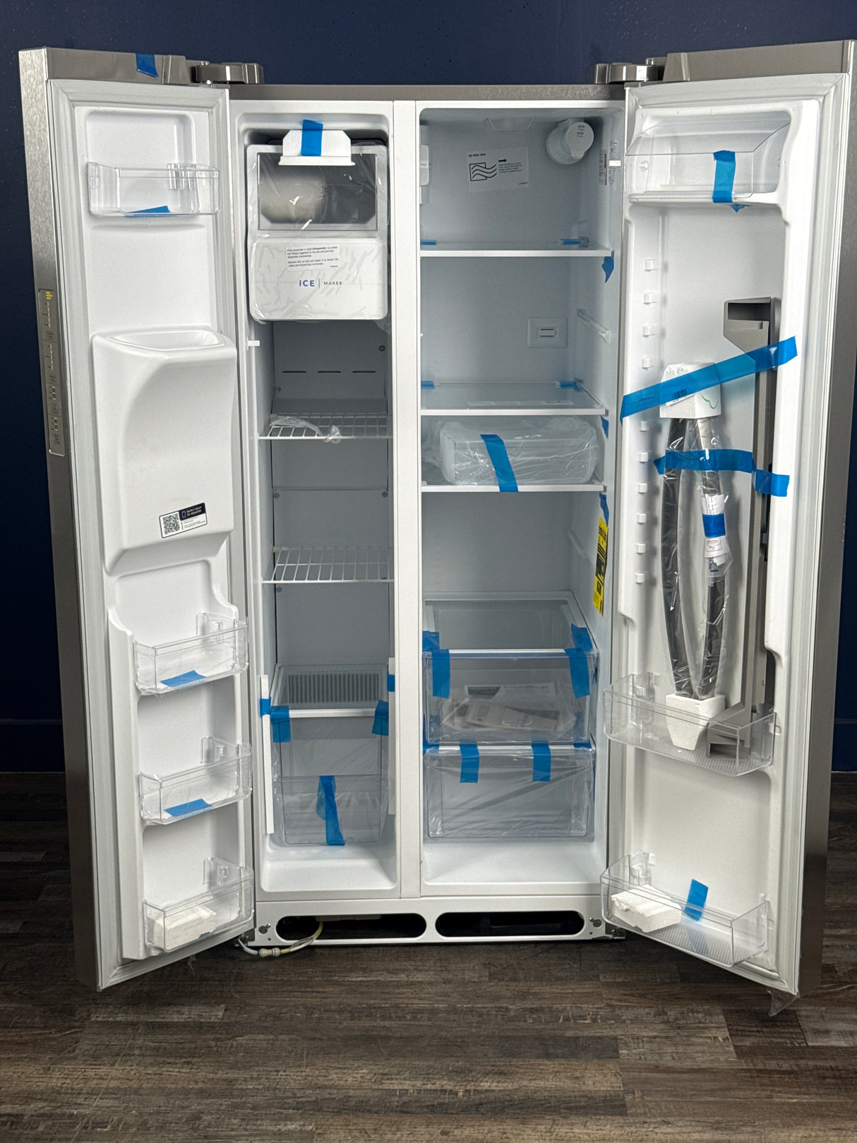 Frigidaire - 33 in. 22.3 cu. ft. Standard Depth Side by Side Refrigerator in Stainless Steel