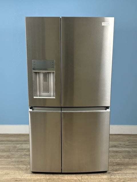 Frigidaire Gallery - 36 in. 22 cu. ft. Counter-Depth 4-Door Refrigerator in Smudge-Proof Stainless Steel, ENERGY STAR