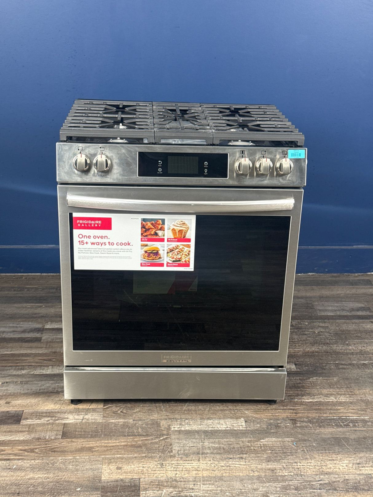 Frigidaire - Gallery 30 in. 6 cu. ft. 5 Burner Slide-In Gas Range with Total Convection and Air Fry, Smudge Proof Stainless Steel