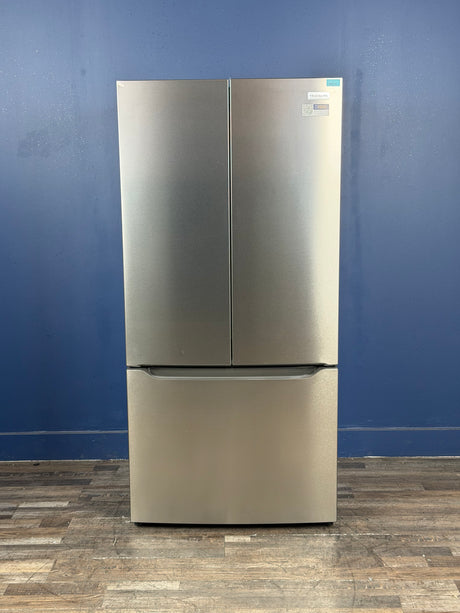 Frigidaire - 33 in. 20 cu. ft. Counter-Depth French Door Refrigerator in Stainless Steel Look with CrispSeal crispers