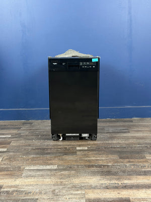Whirlpool - 18 in. Front Standard Built-In Dishwasher in Black with 5-Cycles 50 dBA