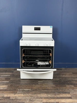 Frigidaire - 30 in. 5 Element Freestanding Electric Range in White with Dual Expandable Element and Quick Boil