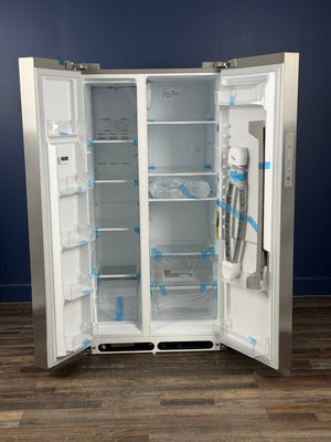 Frigidaire - 36 in. 26 cu. ft. Standard Depth Side-by-Side Refrigerator in Stainless Steel with CrispSeal Crispers