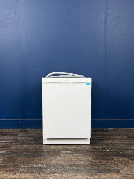 Frigidaire - 24 in Front Control Built-In Tall Tub Dishwasher in White with 4-cycles and DishSense Sensor Technology