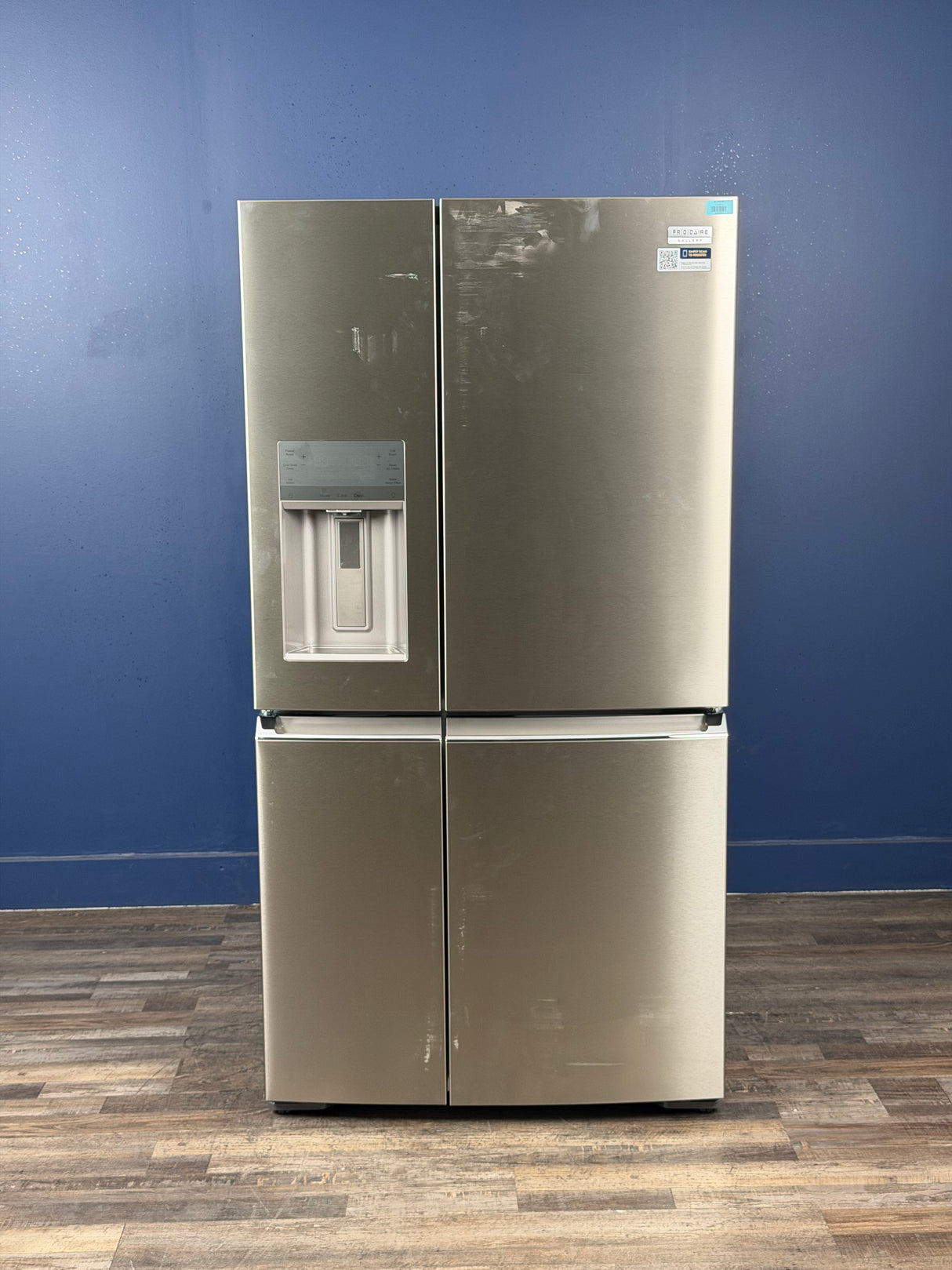 Frigidaire - Gallery 36 in. 22 cu. ft. Counter-Depth 4-Door Refrigerator in Smudge-Proof Stainless Steel, ENERGY STAR