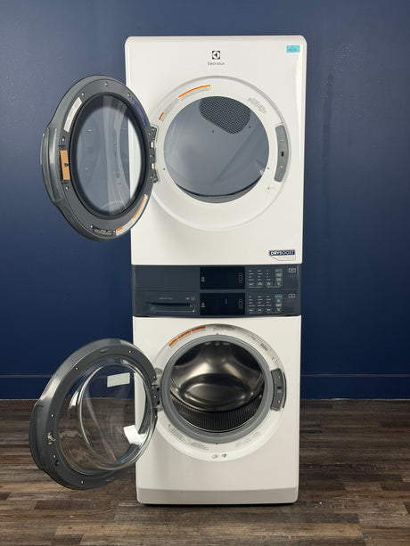 Electrolux - 4.4 cu. ft. Stacked Washer and 8.0 cu. ft. Gas Dryer Laundry Tower in White with LuxCare Wash, Energy Star