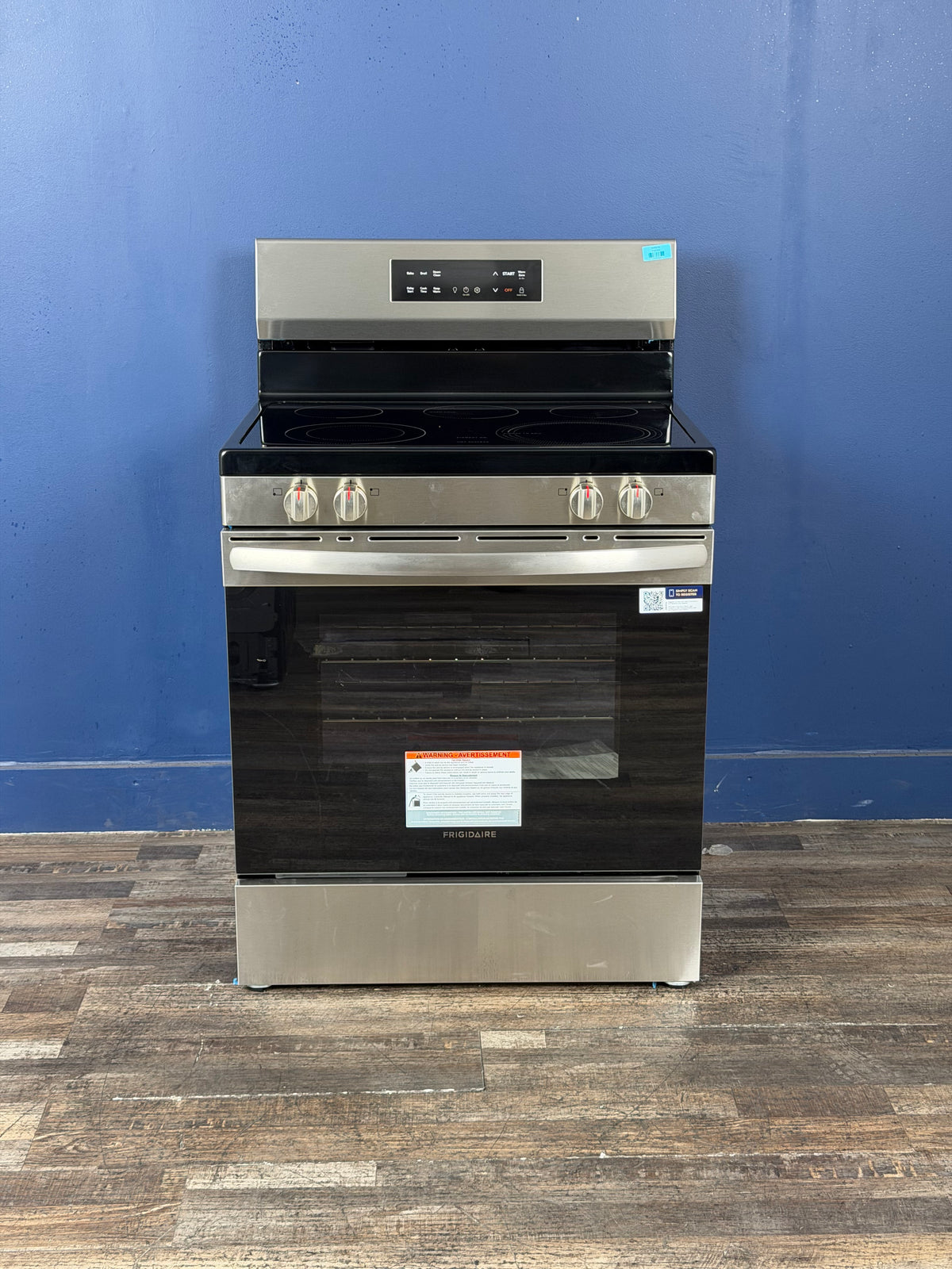 Frigidaire - 30 in. 5 Element Freestanding Electric Range in Stainless Steel with EvenTemp and Steam Clean