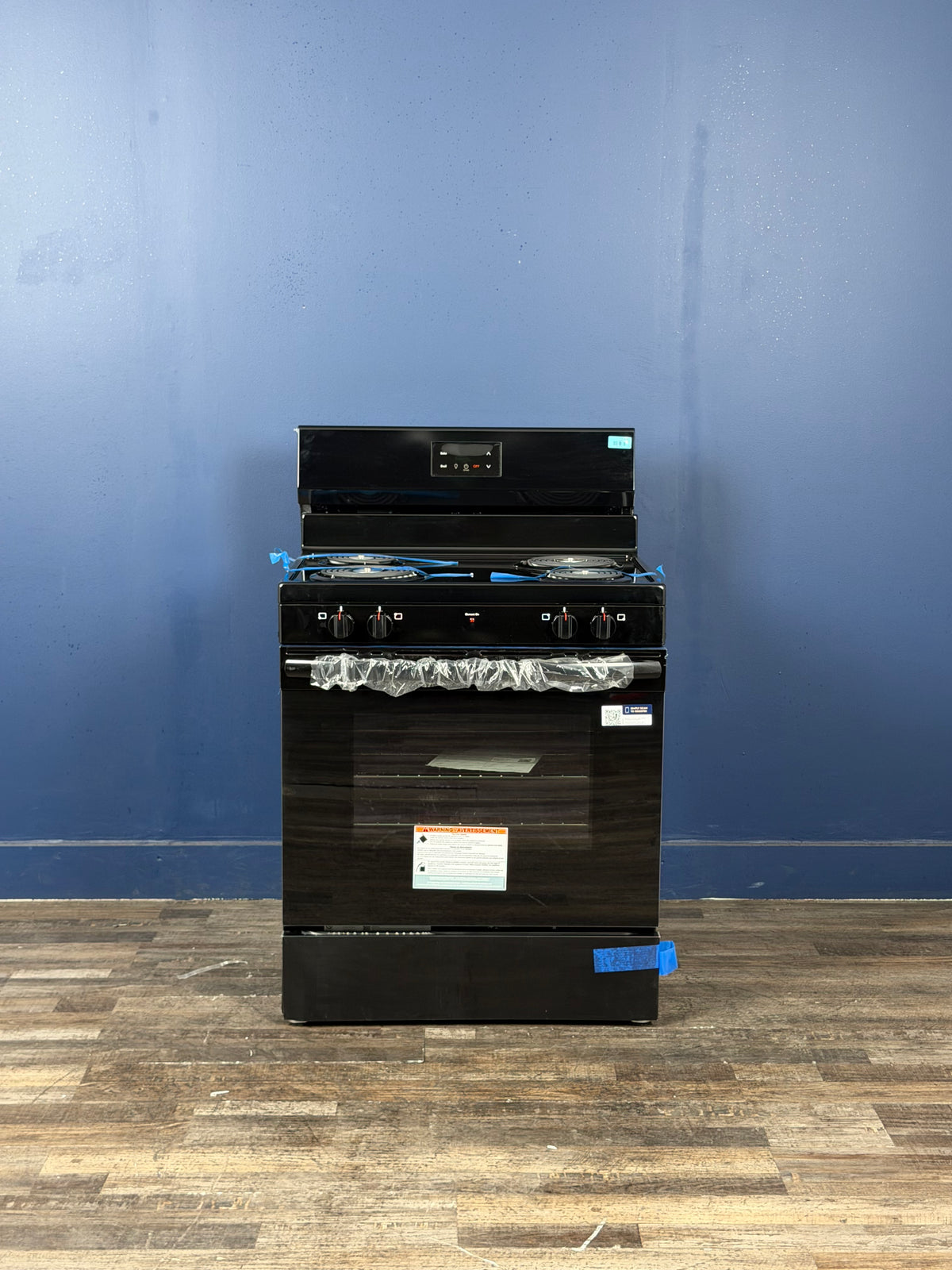 Frigidaire - 30 in. 4 Burner Free-Standing Electric Range in Black with Even Baking Technology