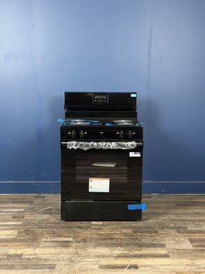 Frigidaire - 30 in. 4 Burner Free-Standing Electric Range in Black with Even Baking Technology