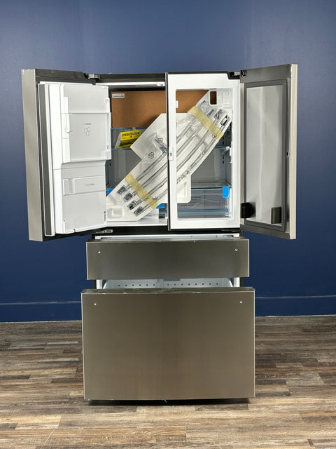 GE Profile - Profile 27.9 cu. ft. Smart 4-Door French Door Refrigerator with Door-in-Door in Fingerprint Resistant Stainless Steel