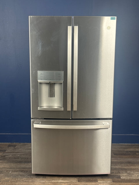 GE Profile - Profile 22.1 cu. ft. French Door Refrigerator with Hands-Free Autofill in Stainless Steel, Counter Depth