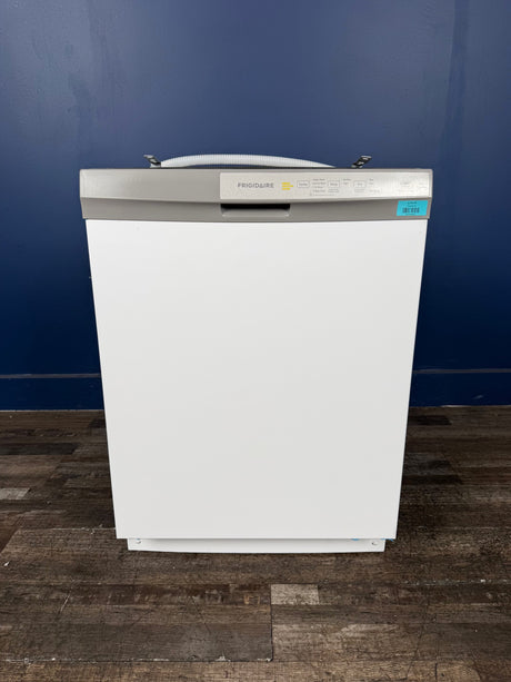 Frigidaire - 24 in Front Control Built-In Tall Tub Dishwasher in Stainless Steel with 4-cycles and DishSense Sensor Technology
