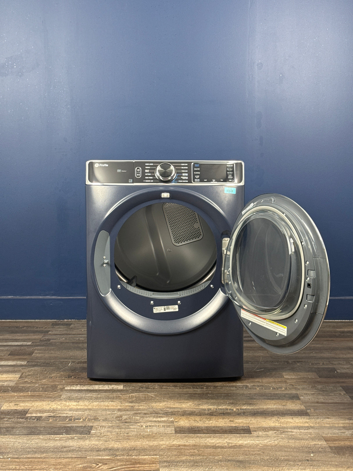 GE Profile - Profile 7.8 cu. ft. vented Gas Dryer in Sapphire Blue with Steam and Sanitize Cycle, ENERGY STAR