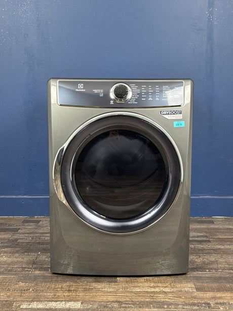 Electrolux - 8 cu. ft. Titanium Front Load Perfect Steam Gas Dryer with Predictive Dry and Instant Refresh