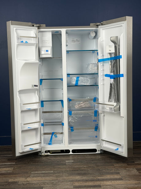 Frigidaire - Gallery 36 in. 22.3 cu. ft. Counter Depth Side-by-Side Refrigerator in Smudge-Proof Stainless Steel, ENERGY STAR