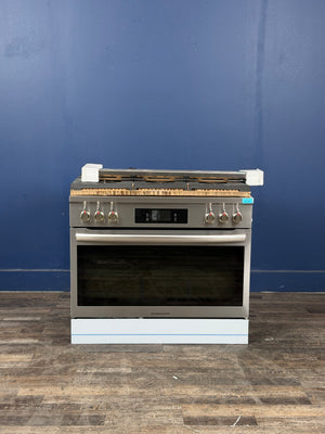 Frigidaire - Gallery 36 in. 6-Burner Slide-In Gas Range in Stainless Steel with Total Convection and Air Fry