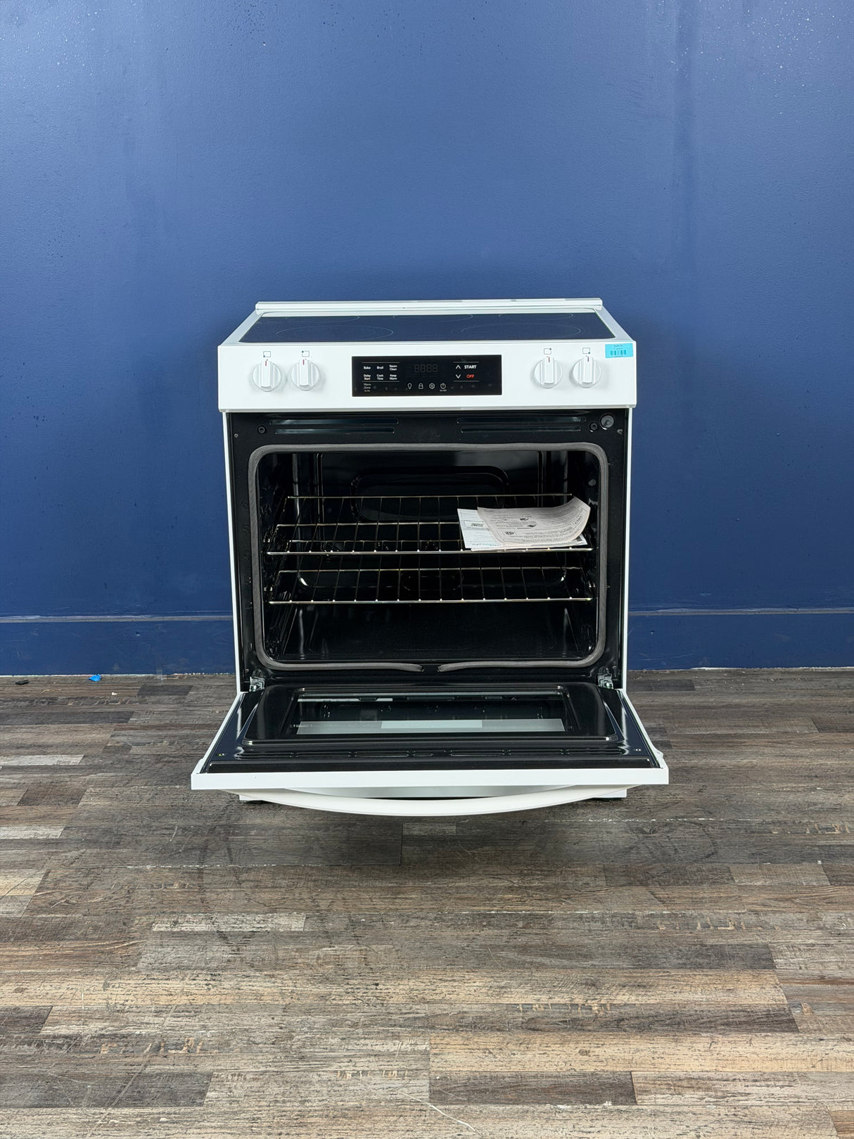 Frigidaire - 30 in. 5 Element Slide-In Front Control Electric Range with Steam Clean in White