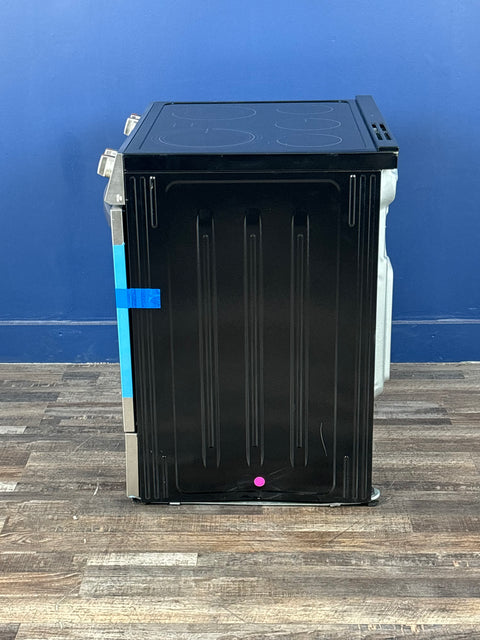 Frigidaire - 30 in. 5-Burner Element Slide-In Front Control Self-Cleaning Electric Range with Convection in Stainless Steel