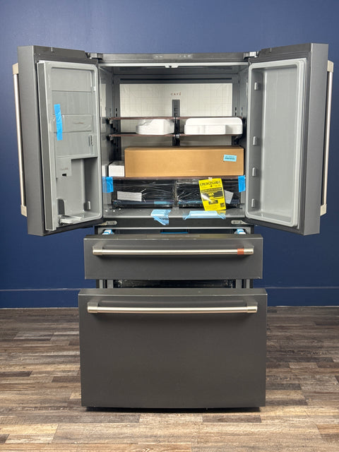 GE Cafe - Cafe 28.7 cu. ft. Smart Four Door French Door Refrigerator in Matte Black with Dual-Dispense Autofill Pitcher, Built-In WiFi