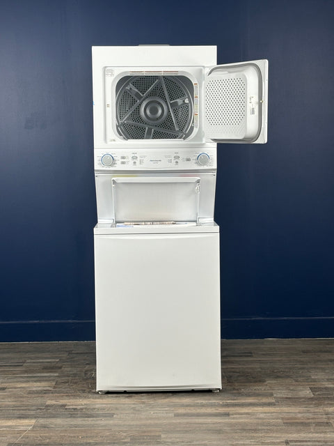 Frigidaire - 3.9 cu. ft. Washer and 5.5 cu. ft. Electric Dryer Combo in White with Quick Wash & Dry Cycle and MaxFill Wash Cycle