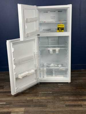 Frigidaire - 29.7 in. 19 cu. ft. Standard Depth Garage Ready Top Freezer Refrigerator in White w/ Humidity-Controlled Crisper Drawers