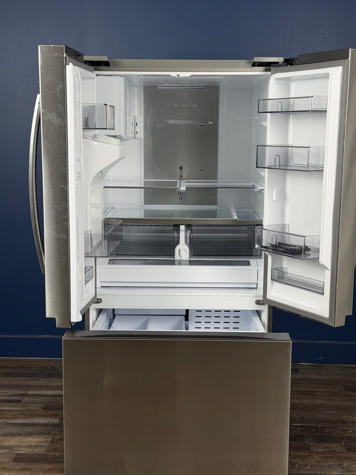 Samsung - 36 in. 31 cu. ft. Mega Capacity Standard Depth 3-Door French Door Refrigerator in Stainless Steel with Four Types of Ice