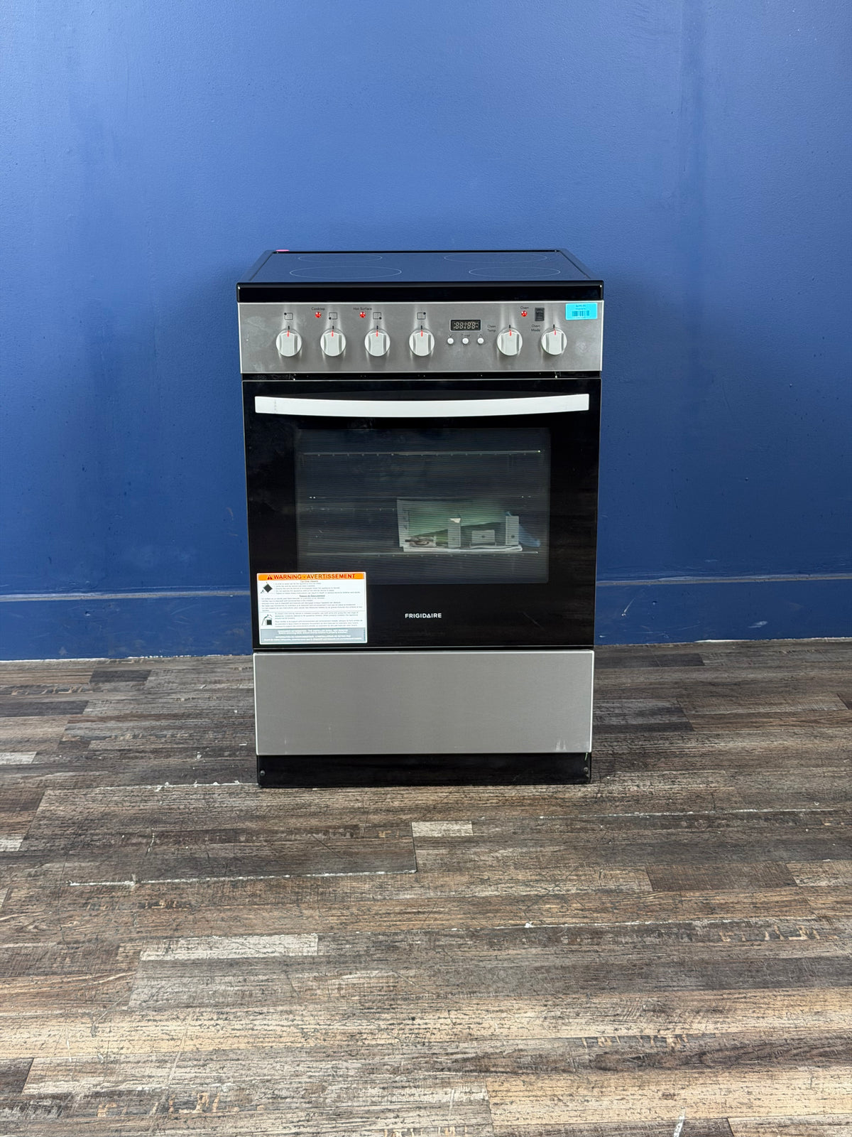 Frigidaire - 24 in. Slide-In Electric Range in Stainless Steel with 4 Smoothtop Elements