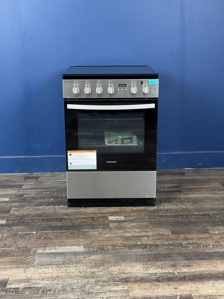 Frigidaire - 24 in. Slide-In Electric Range in Stainless Steel with 4 Smoothtop Elements