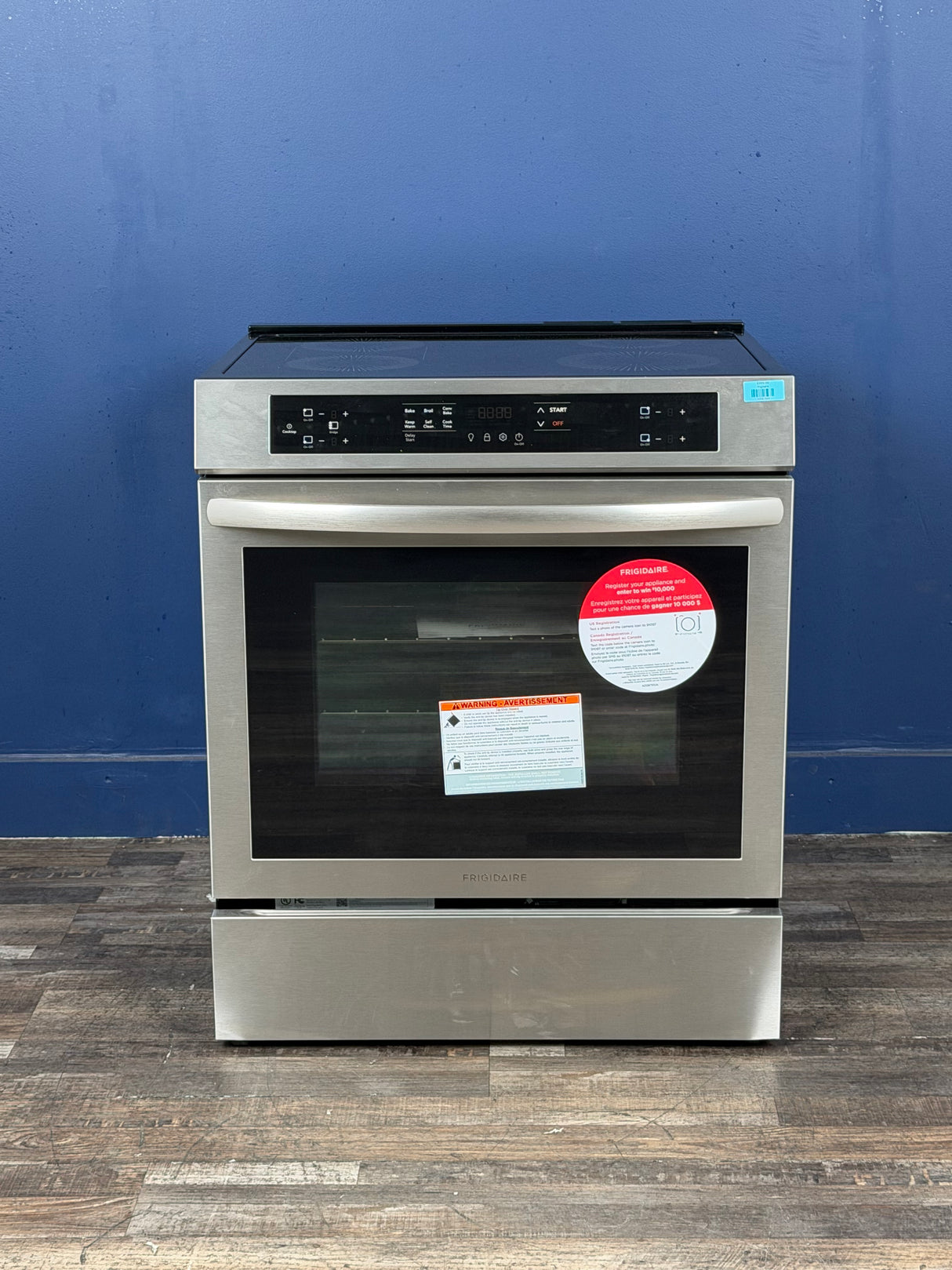Frigidaire - 30 in 5.3 cu.ft. 4-Burner Element Slide-In Front Control Self-Cleaning Induction Range w/ Convection in Stainless Steel