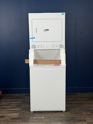Frigidaire - 3.9 cu. ft. Washer and 5.5 cu. ft. Gas Dryer Combo in White with Quick Wash & Dry Cycle and MaxFill Wash Cycle