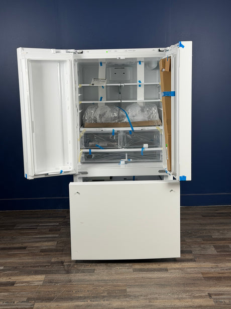 GE - 27 cu. ft. French Door Refrigerator in White with Internal Dispenser, ENERGY STAR