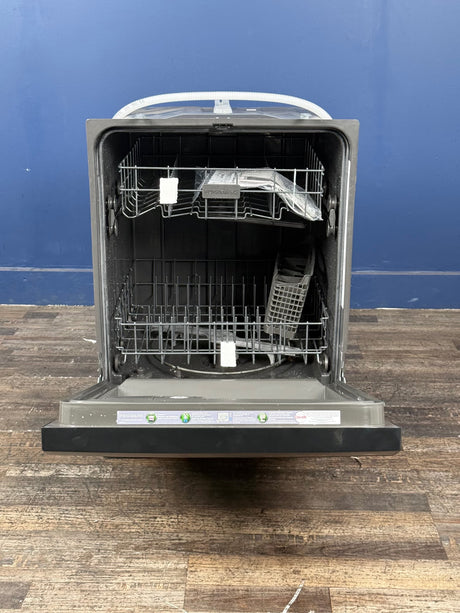 Frigidaire - 24 in Front Control Built-In Tall Tub Dishwasher in Black with 4-cycles and DishSense Sensor Technology