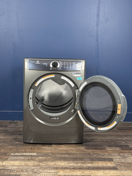 Electrolux - 8 cu. ft. Titanium Front Load Perfect Steam Gas Dryer with Predictive Dry and Instant Refresh